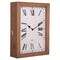 Creative Design 16.50" Brown and White Antique Brushed Rectangle Wall Clock